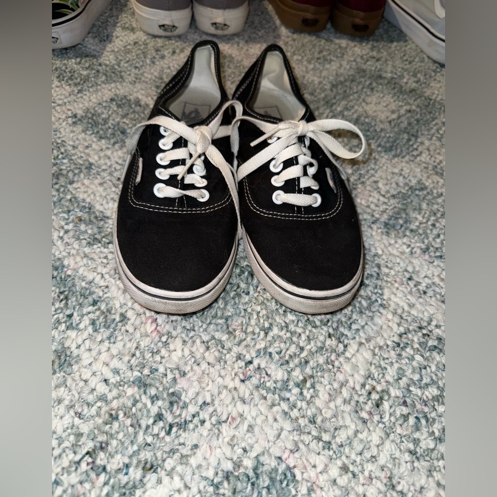 Vans Black and White Canvas Sneakers